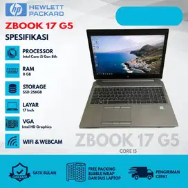 Laptop Hp ZBook 17 G5 Intel Core i5 GEN8 RAM 8GB/SSD 256GB M-WKJ