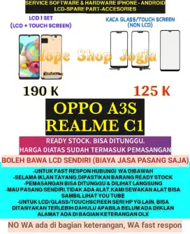 Service HP/Ganti Touchscreen-Baterai-LCD Realme C1-Oppo A3s
