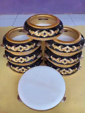 ALAT MUSIK REBANA HADROH UKUR 30 CM MOTIF UKIR