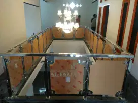 Railing tangga Stainless steel akrilik