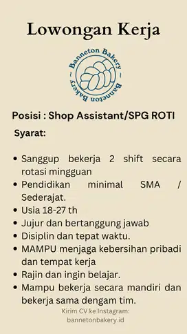 SPG Toko Roti di Banneton Bakery