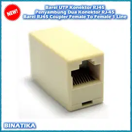 Barel UTP Konektor RJ45 Penyambung Dua Konektor RJ-45 Barel RJ45 Coupl