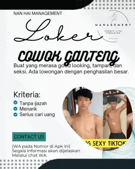 Lowongan (khusus PRIA) mitra konten kreator