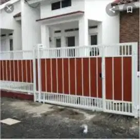 Pintu pagar grc motip kayu termurah 2336