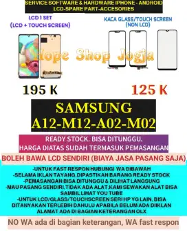 Touchscreen-Baterai-LCD SAMSUNG A02-M02-A12-M12