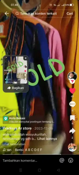 Jualan baju India live tiktok