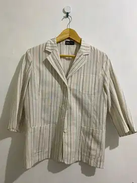 Blazer wanita garis garis