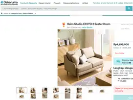 (JUAL) Sofa Ruang Tamu Merk Dekoruma Satu Paket Sofa