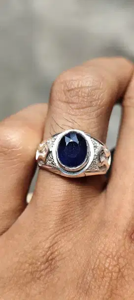 Blue Safir Ring perak 925