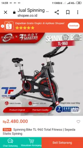 Alat fitnes SPinning seri tl 960 new design