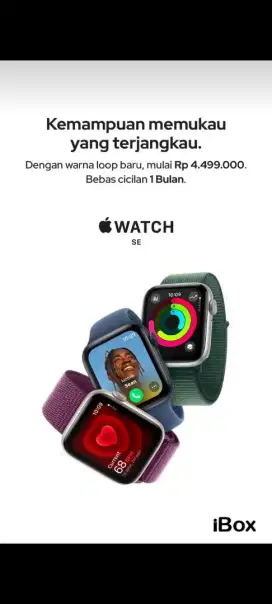 Cicilan Apple Watch Bunga mulai 0% Bebas hingga 1x angsuran