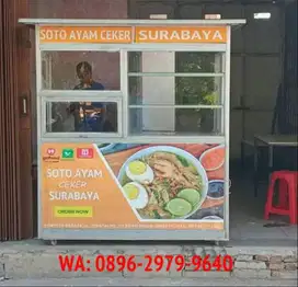 Gerobak Alumunium Murah Cocok Untuk Jualan Soto, Bakso, Gorengan Dll