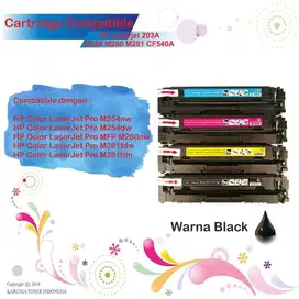 Cartridge Compatible HP 203A M281 M254 M254DN CF541A CF541 Black B