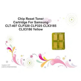 Chip Toner For Samsung CLT407 CLT 407 CLP 320 325 CLX 3185 3186 Yellow