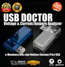 USB Multimeter Tester Pengukur Volt Dan Amper Charger Doctor ORIGINAL