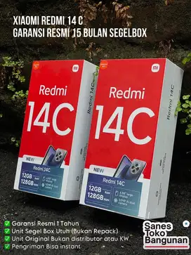Xiaomi Redmi 14C Ram 6/128 Gb Baru Segel Box Garansi Resmi 15 Bulan