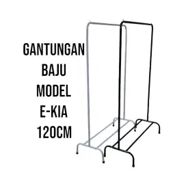 GAWANG BAJU EKIA 100 CM 2 PALANG PUTIH DAN HITAM