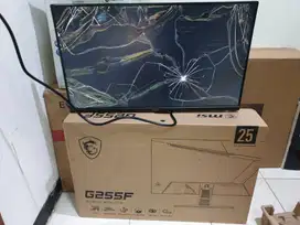 monitor MSI g255f 180hz kondisi baru LCD pecah dijual parts