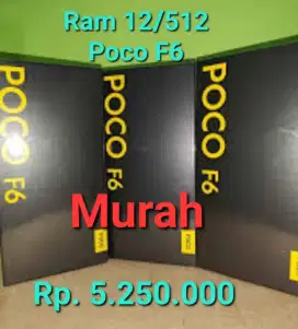 Murah New Poco F6 12/512 grs resmi, bs kredit/bs TT