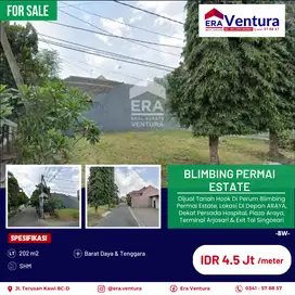 Tanah Hook Di Perum Blimbing Permai Estate, Lokasi Depan ARAYA