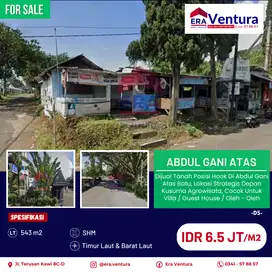 Tanah Posisi Hook Di Abdul Gani Batu, Depan Kusuma Agrowisata