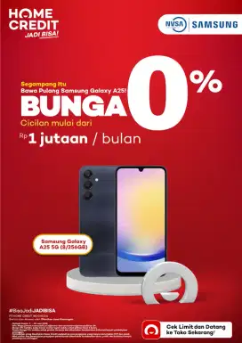 Segampang itu cicilan hp Samsung A25 promo bebas 2x angsuran