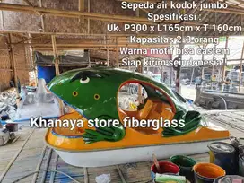 Perahu kodok jumbo,sepeda air goes katak hijau,sepeda air bebek,perahu