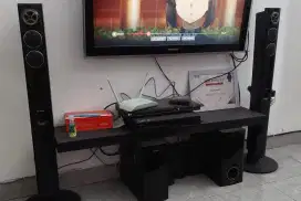 Home theater speaker dan subwofer + dvd player