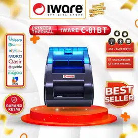 Printer Struk Thermal Bluetooth Cetak Kasir/PPOB IWARE C81BT RJ11 80MM