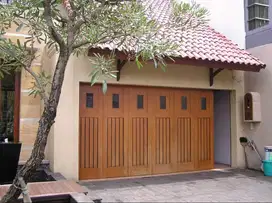 Pintu kayu garasi geser / lipat, jasa pasang service bandung
