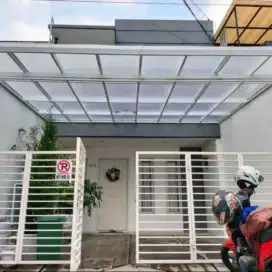 Kanopi minimalis hollo galvanis atap solar flat