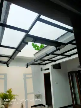 Kanopi solarflat rangka engkel