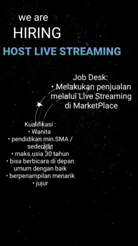 Di cari host live streaming