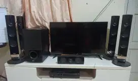 Dijual home treater louspeker 1 set TDK sama tv