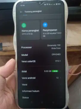 Oppo a78 5G ram8