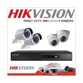 Paket kamera cctv hikvision 24 jam gambar berwarna