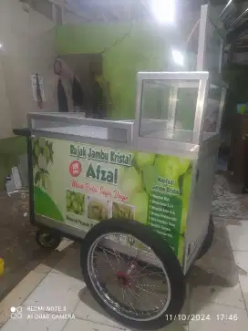 Jual gerobak dorong rujak mangga/ buah potong dan jambu kristal