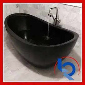 bathtub lengkung hitam glossy terrazzzo