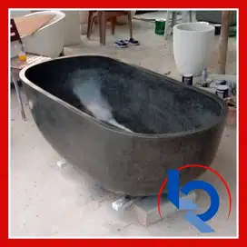 bathtub teraso hitam natural glossy