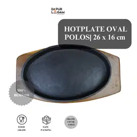 DAPUR LOGAM CAST IRON / HOTPLATE STEAK OVAL POLOS BESAR