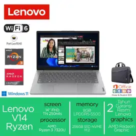 Lenovo V14 G4 Ryzen 3 7320U 256GB SSD 8GB Win11+OHS