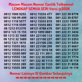 Nomor Cantik Telkomsel Kartu Perdana Simpati Semua Seri LENGKAP @350K