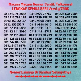 Nomor Cantik Telkomsel Kartu Perdana Simpati Semua Seri LENGKAP @700K