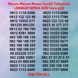 Nomor Cantik Telkomsel Kartu Perdana Simpati Semua Seri LENGKAP @1jt