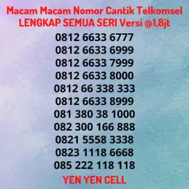 Nomor Cantik Telkomsel Kartu Perdana Simpati Semua Seri LENGKAP @1,8jt