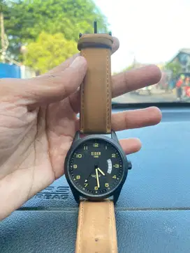 Jam tangan EIGER VERDON-LAW WATCH BLACK secod rasa new55055