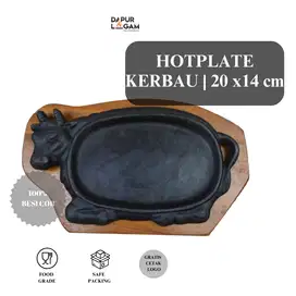 Dapur Logam Cast Iron / Hot Plate Steak Model Kerbau