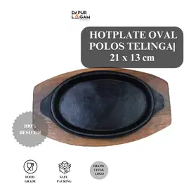 HOTPLATE OVAL POLOS TELINGA| HOTPLATE STEAK | CAST IRON | PIRING COR