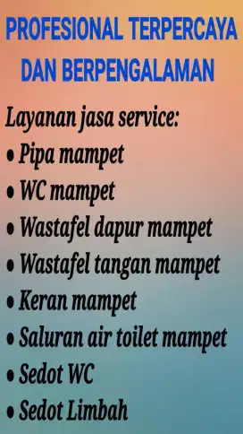 Tukang Service Pipa Got, Wastafel, Keran Mampet & Atasi WC Tersumbat