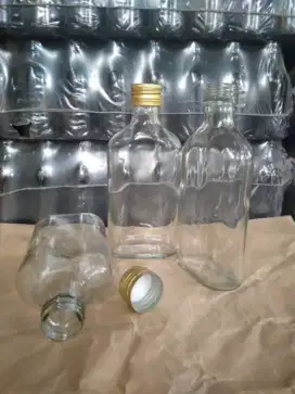 Botol kaca gepeng 250ml